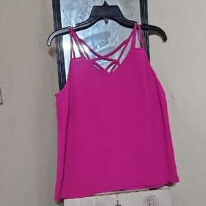 Women's Pink Strappy Top